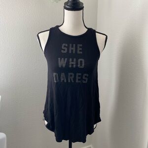 Old Navy tank top “She Who Dares” in size XS